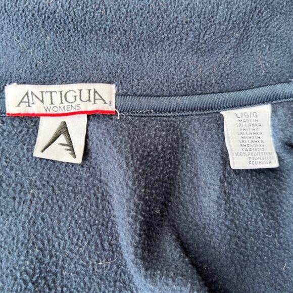 Boston Red Sox Navy Blue Fleece Jacket Full Zip Embroidered B Size L Antigua - Picture 5 of 11